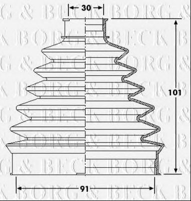 BORG & BECK bcb6194 -  Пыльник, приводной вал